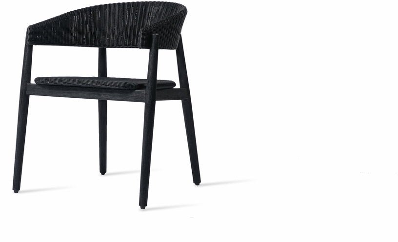 Chaise d'extérieur teck massif noir Mona - Vincent Sheppard - The Cool Republic