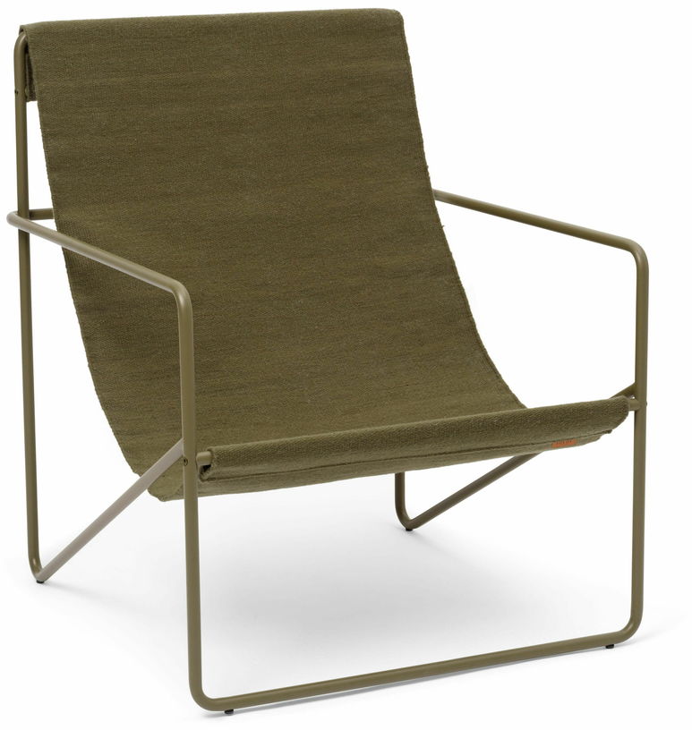 Chaise d'extérieur vert en métal vert Desert - Ferm Living - The Cool Republic