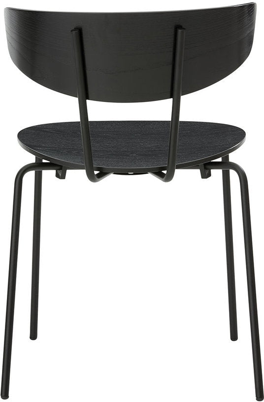 Chaise empilable bois et métal Herman Noir - Ferm Living - The Cool Republic