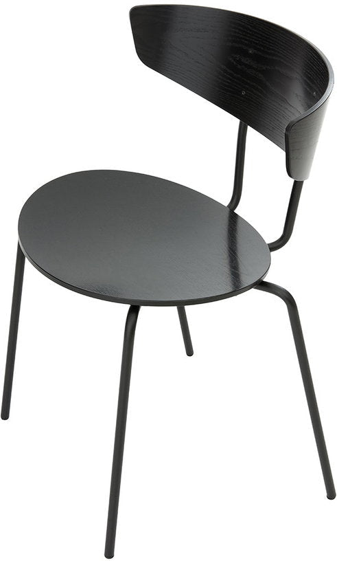 Chaise empilable bois et métal Herman Noir - Ferm Living - The Cool Republic