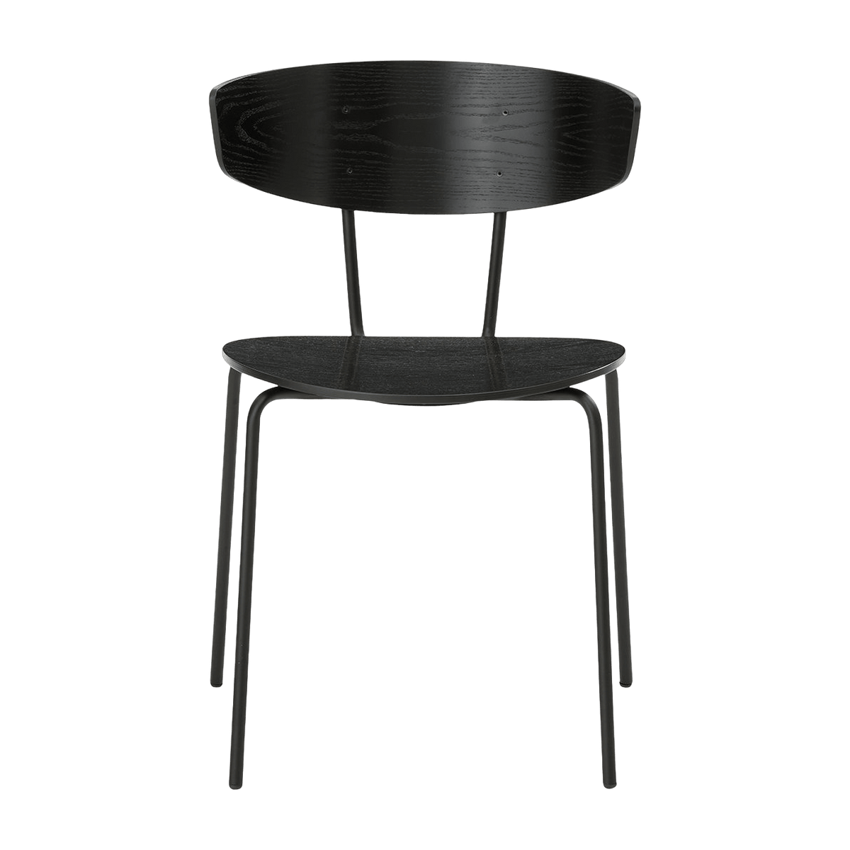 Chaise empilable bois et métal Herman Noir - Ferm Living - The Cool Republic