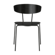 Chaise empilable bois et métal Herman Noir - Ferm Living - The Cool Republic
