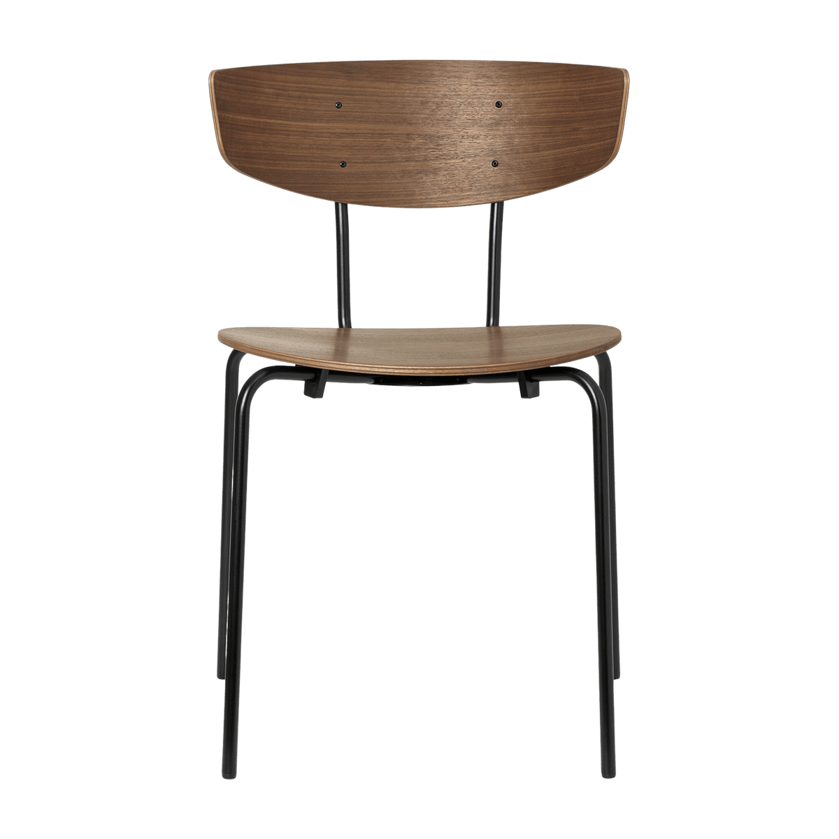 Chaise empilable bois et métal Noyer Herman - Ferm Living - The Cool Republic
