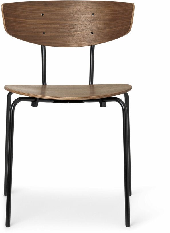 Chaise empilable bois et métal Noyer Herman - Ferm Living - The Cool Republic