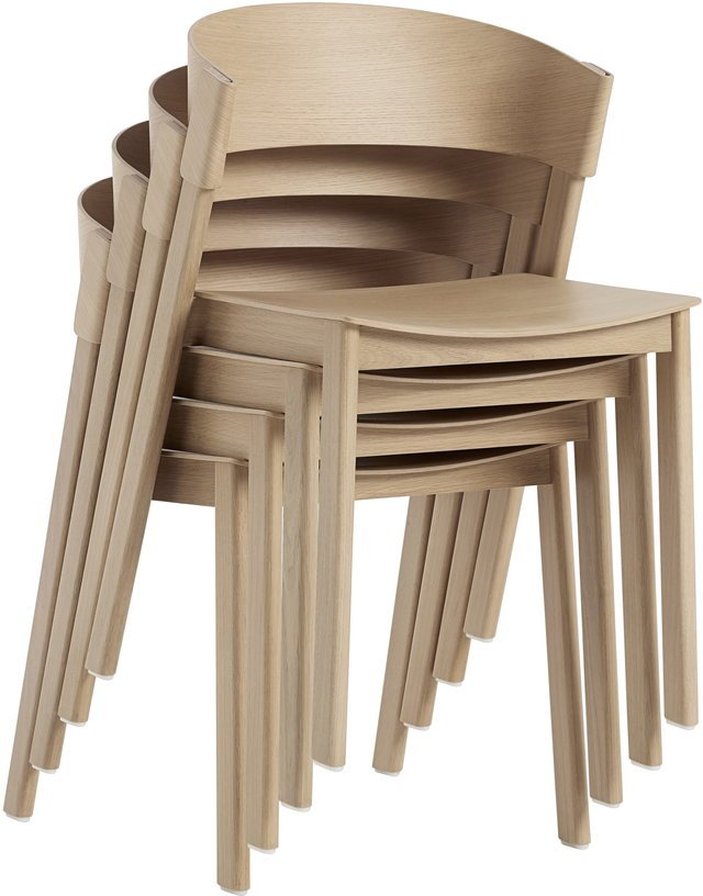 Chaise empilable en chêne naturel Cover - Muuto - The Cool Republic