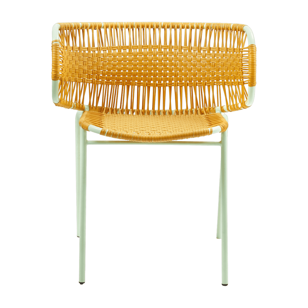 Chaise en acier avec accoudoirs jaune Cielo - Ames - The Cool Republic