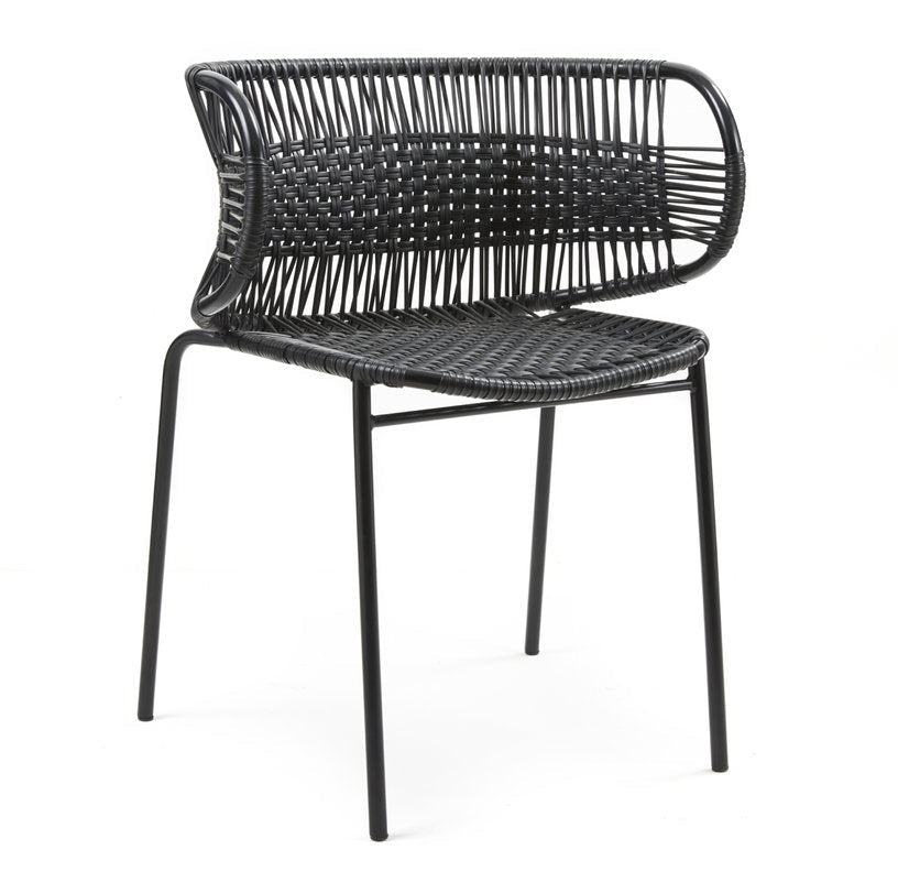 Chaise en acier avec accoudoirs noir Cielo - Ames - The Cool Republic