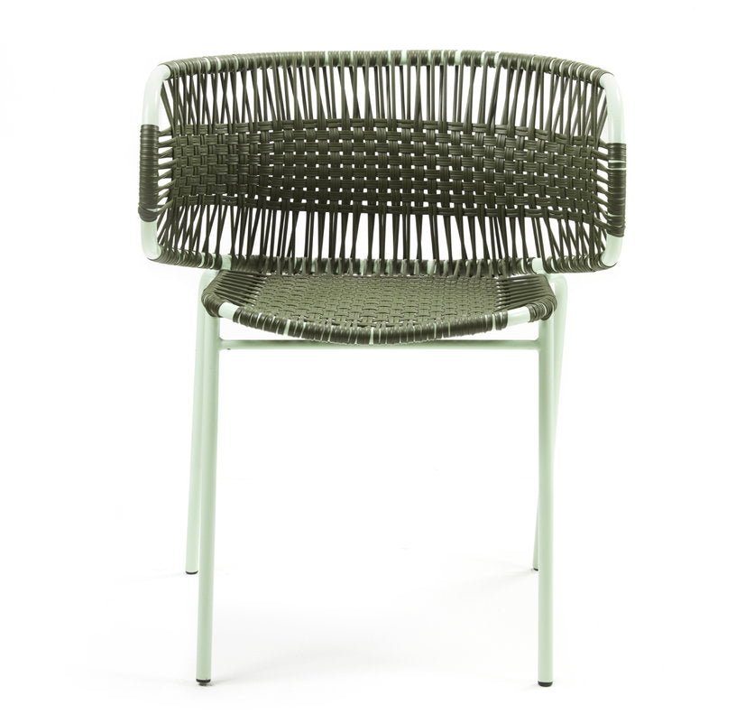 Chaise en acier avec accoudoirs vert Cielo - Ames - The Cool Republic