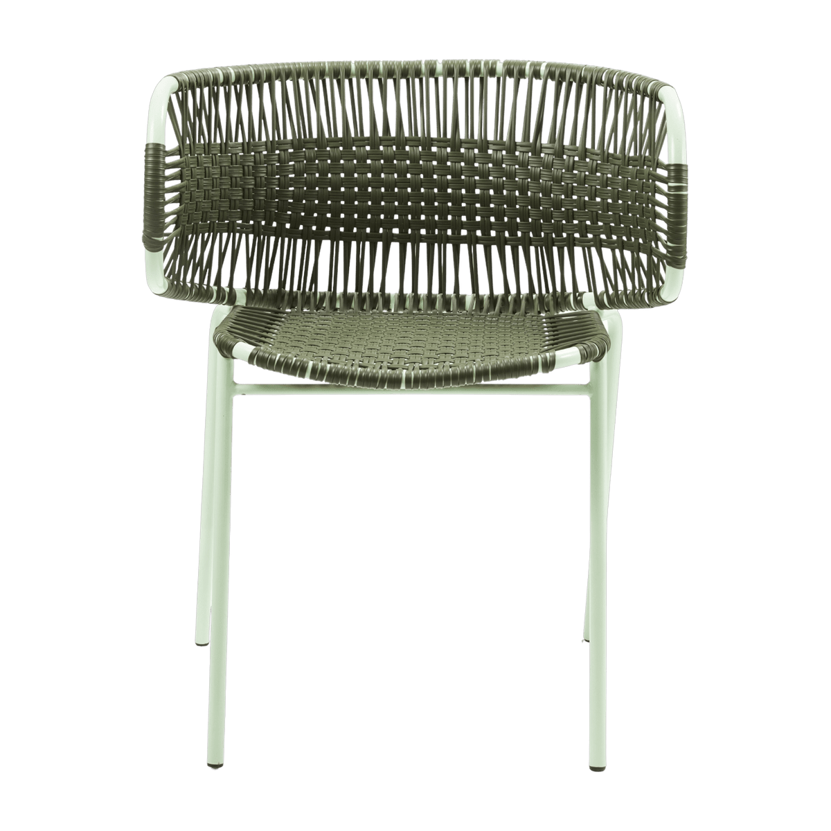 Chaise en acier avec accoudoirs vert Cielo - Ames - The Cool Republic