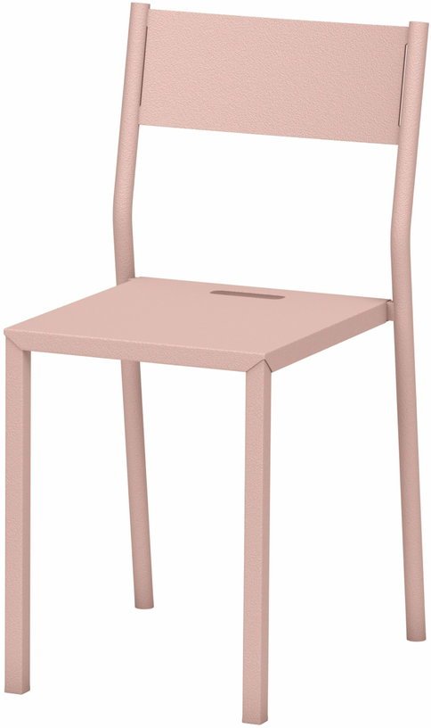 Chaise en acier baby pink Take - Matière Grise - The Cool Republic