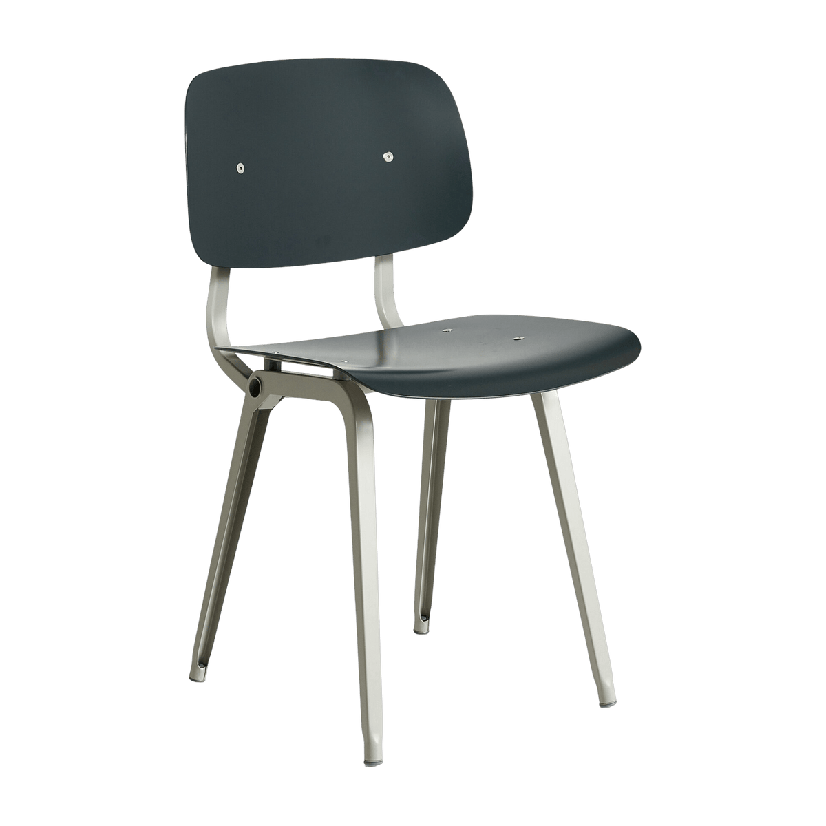 Chaise en acier beige et assose grise Revolt - HAY - The Cool Republic