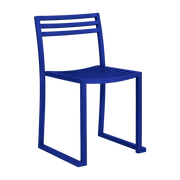 Chaise en acier bleu outremer mat Chop - Hem - The Cool Republic