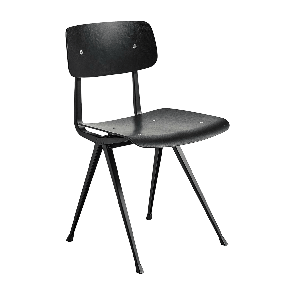 Chaise en acier et bois de chêne noir Result - HAY - The Cool Republic