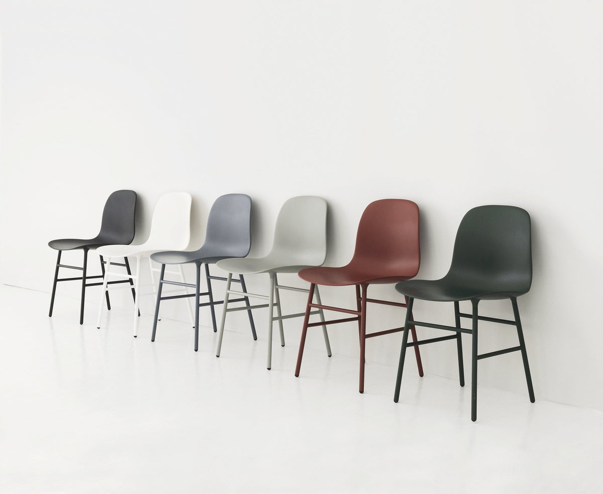 Chaise en acier et pp blanc Form - Normann Copenhagen - The Cool Republic