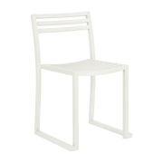 Chaise en acier gris blanc mat Chop - Hem - The Cool Republic