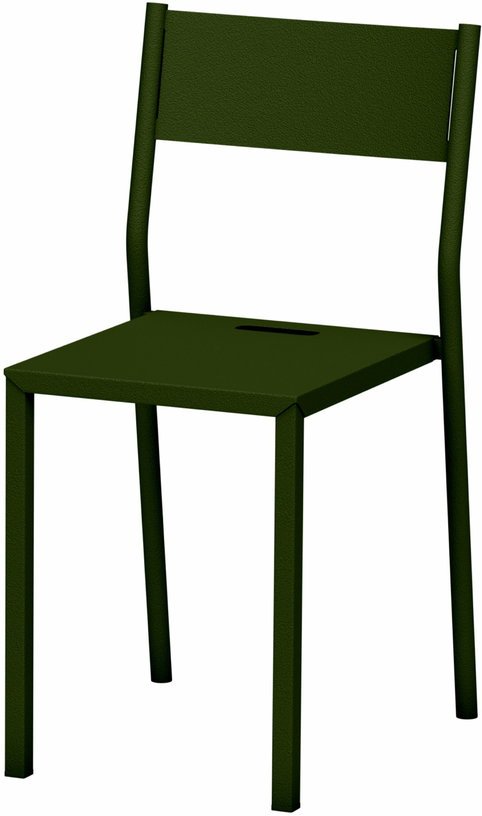 Chaise en acier kaki Take - Matière Grise - The Cool Republic