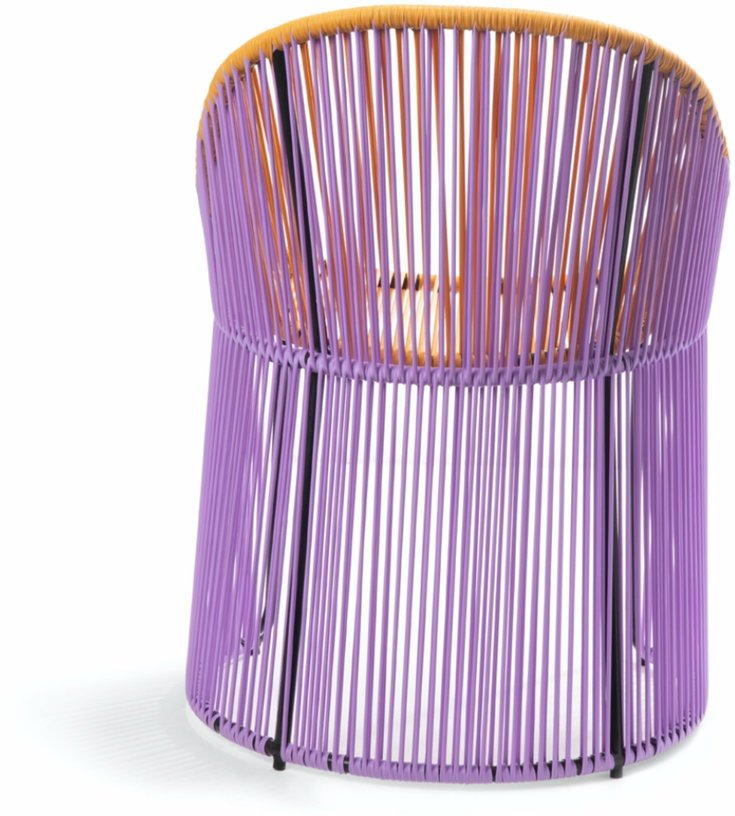 Chaise en acier lila et jaune Cartagenas - Ames - The Cool Republic