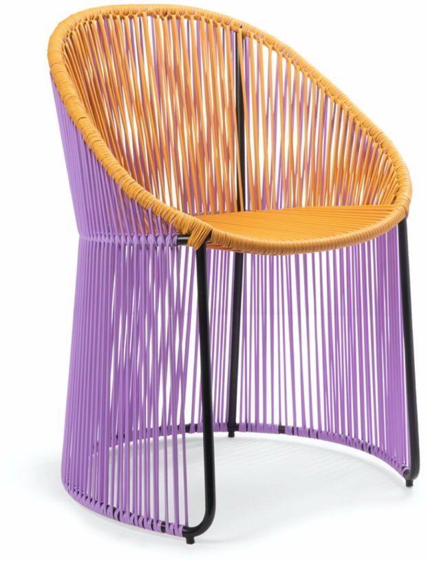 Chaise en acier lila et jaune Cartagenas - Ames - The Cool Republic