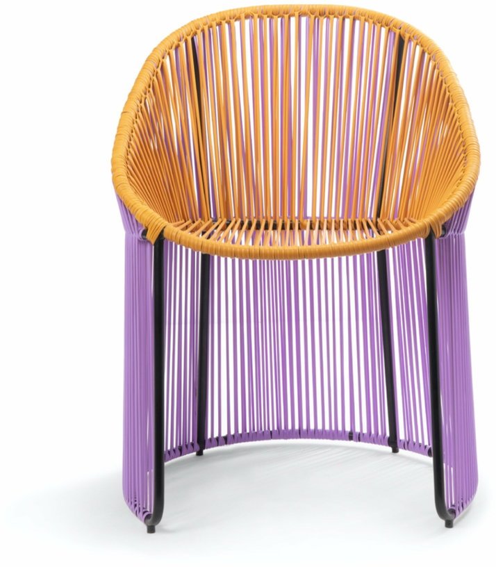 Chaise en acier lila et jaune Cartagenas - Ames - The Cool Republic