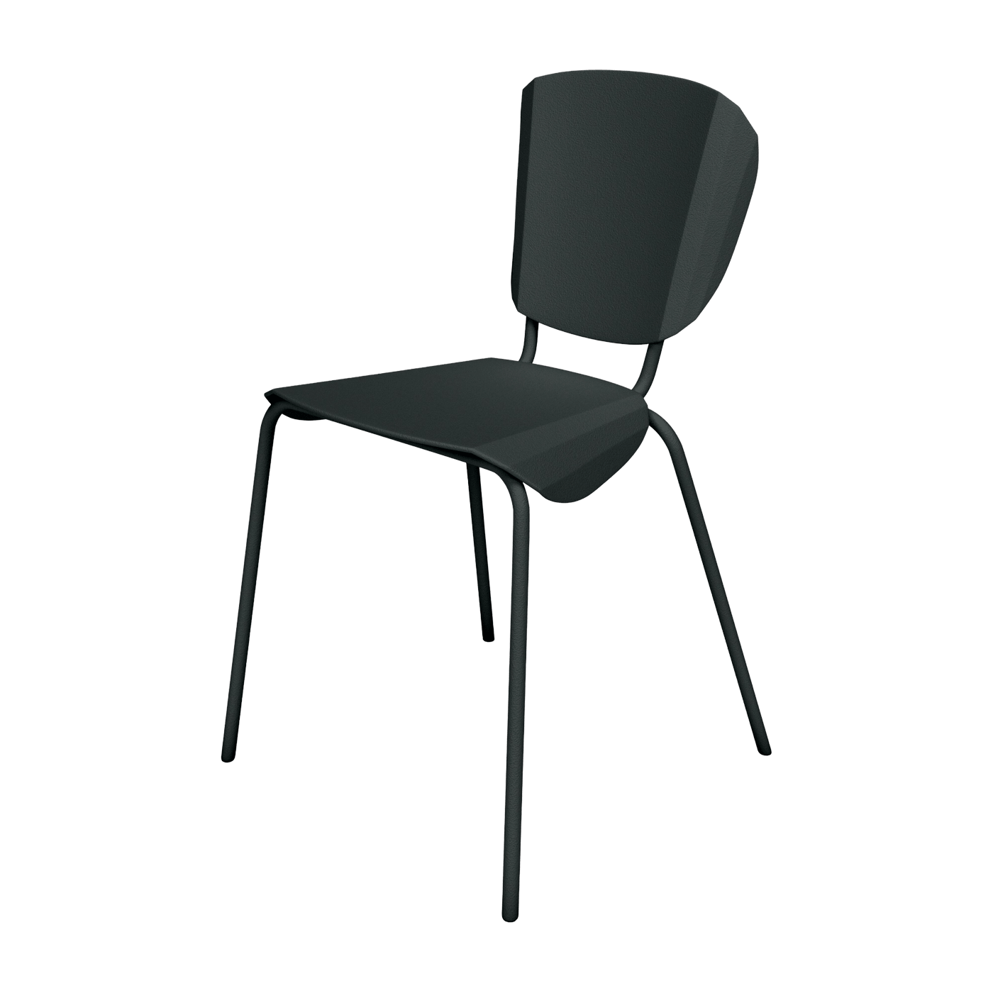 Chaise en acier mat anthracite Batchair - Matière Grise - The Cool Republic