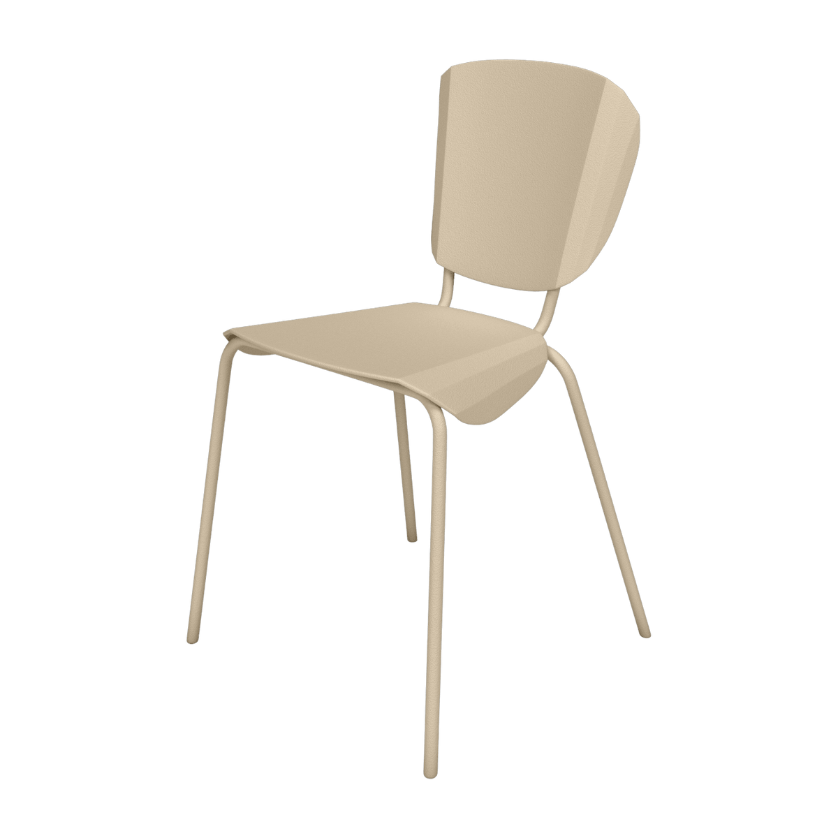 Chaise en acier mat crème Batchair - Matière Grise - The Cool Republic