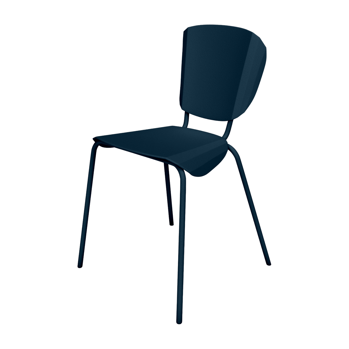 Chaise en acier mat denim Batchair - Matière Grise - The Cool Republic