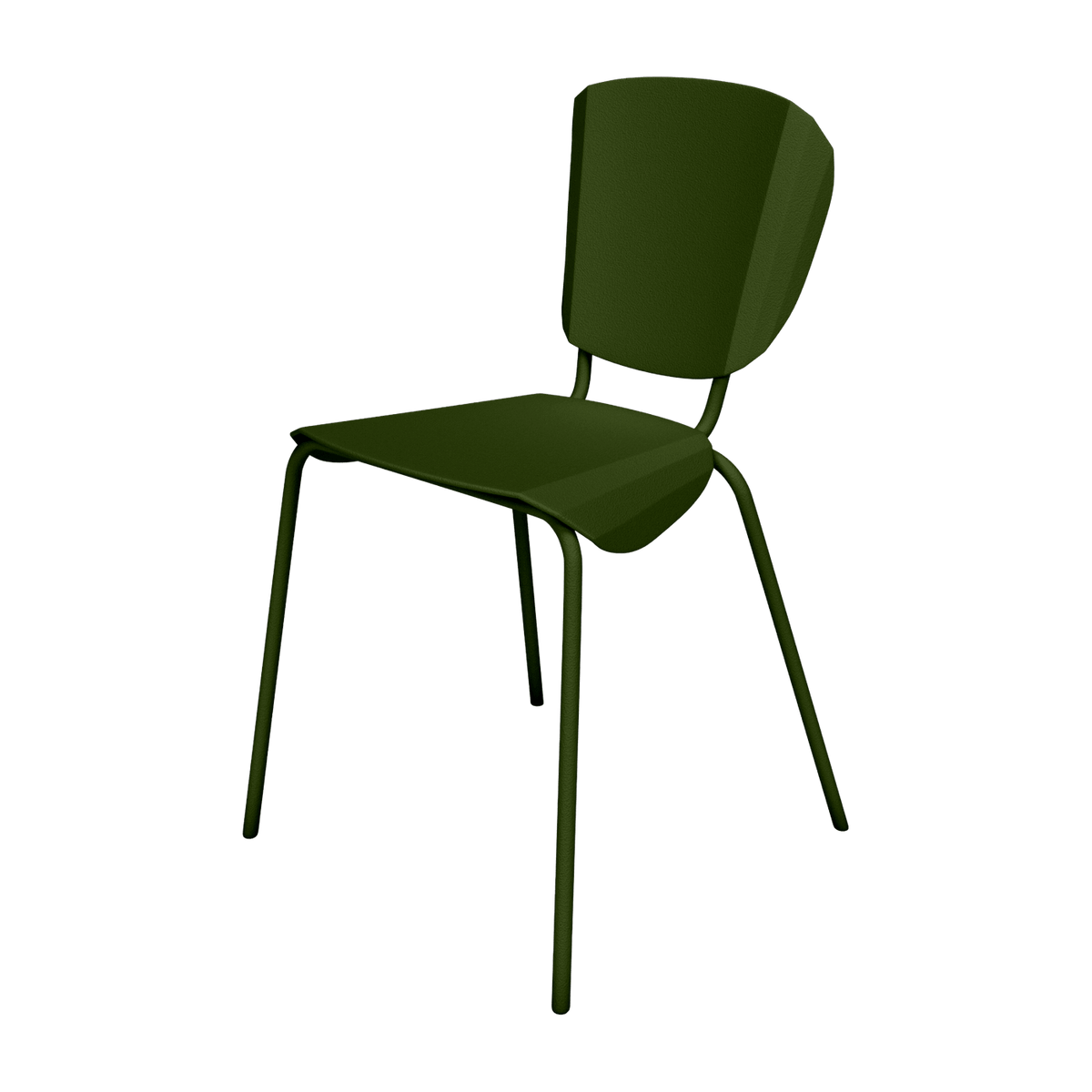 Chaise en acier mat kaki Batchair - Matière Grise - The Cool Republic