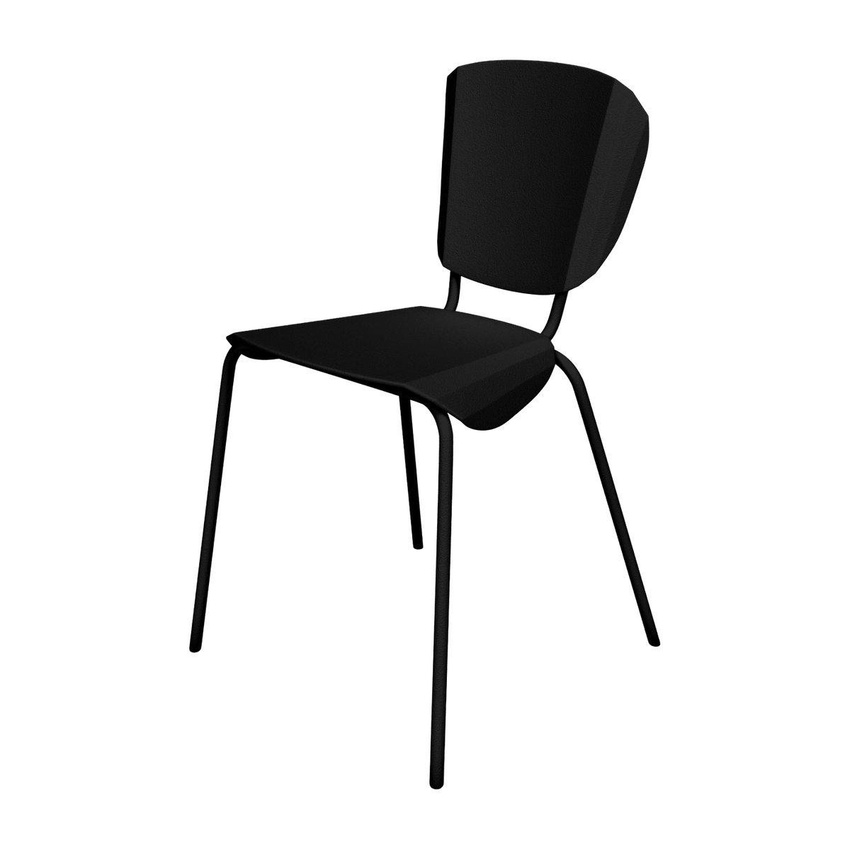 Chaise en acier mat noir Batchair - Matière Grise - The Cool Republic