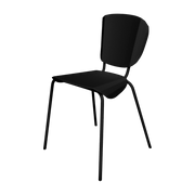 Chaise en acier mat noir Batchair - Matière Grise - The Cool Republic