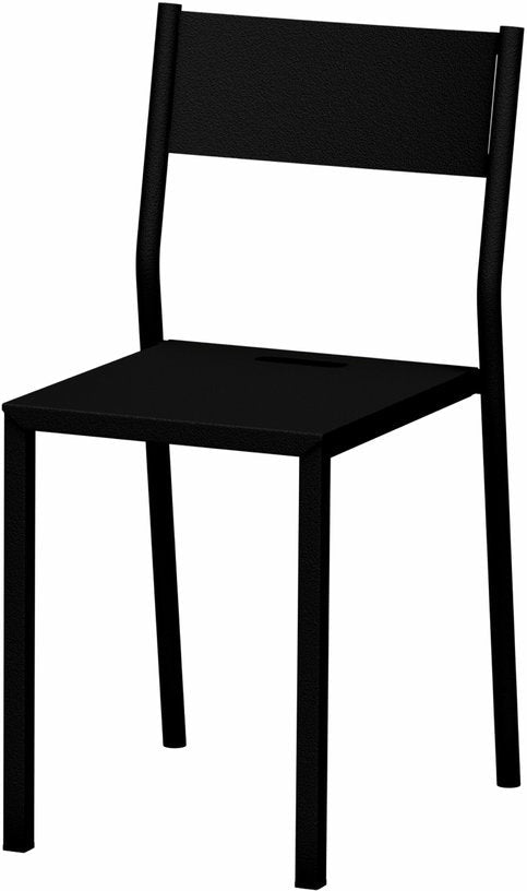 Chaise en acier noir mat Take - Matière Grise - The Cool Republic