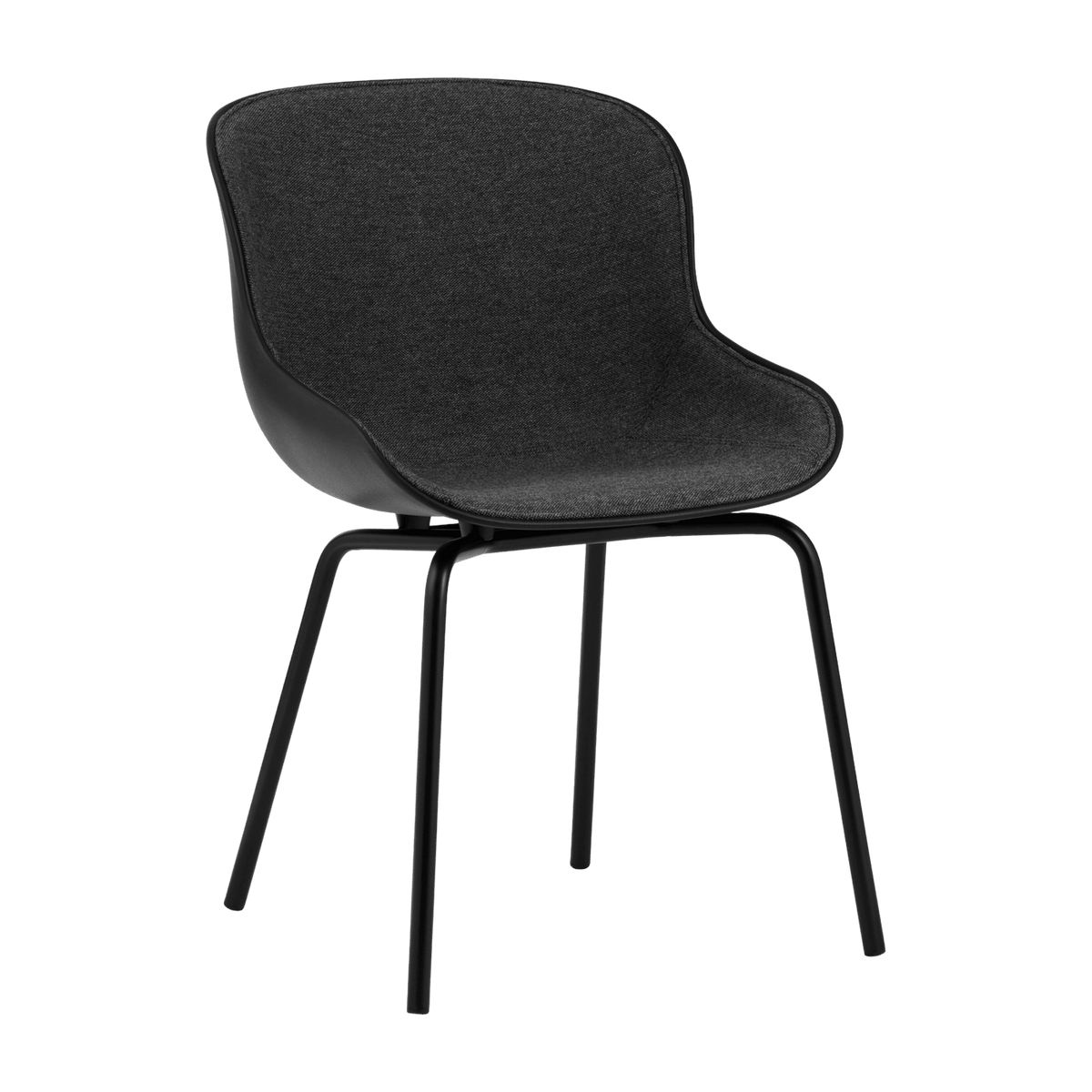 Chaise en acier peint et pp avec tissu noir Hyg - Normann Copenhagen - The Cool Republic