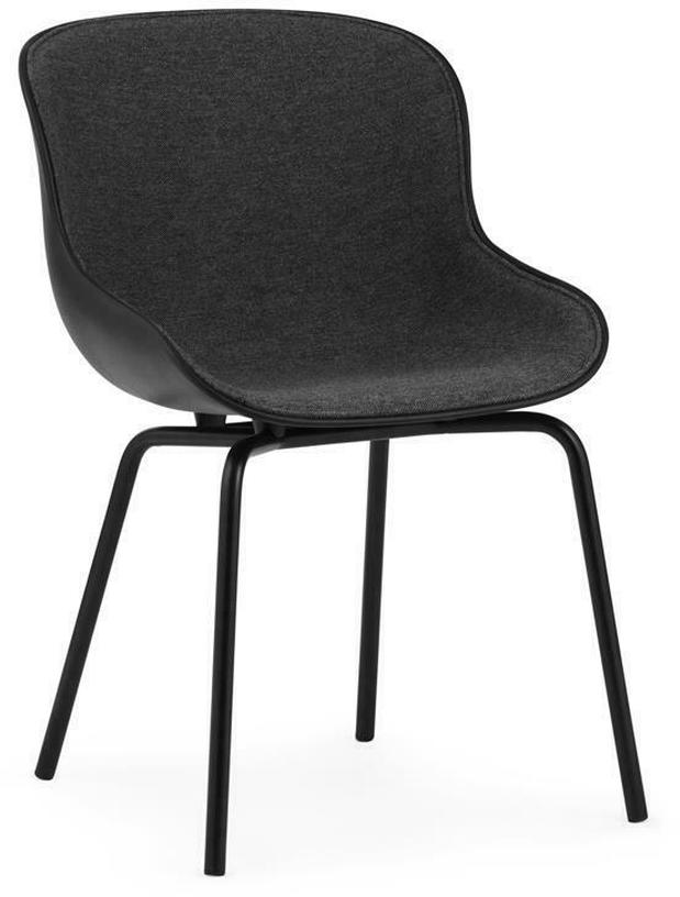 Chaise en acier peint et pp avec tissu noir Hyg - Normann Copenhagen - The Cool Republic