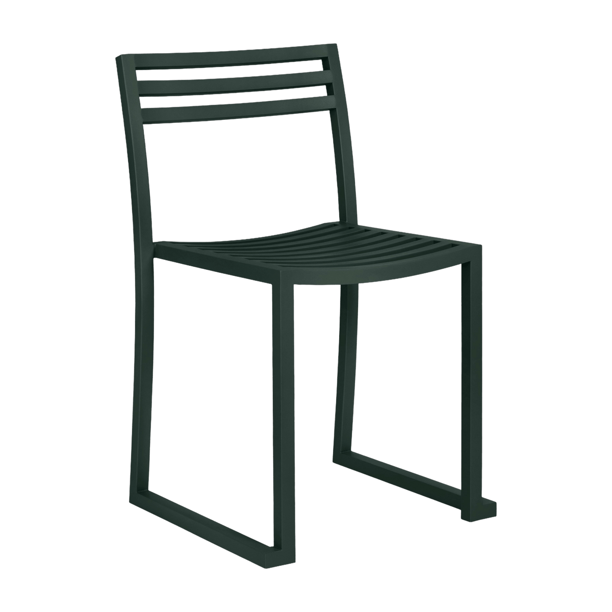 Chaise en acier vert foncé mat Chop - Hem - The Cool Republic