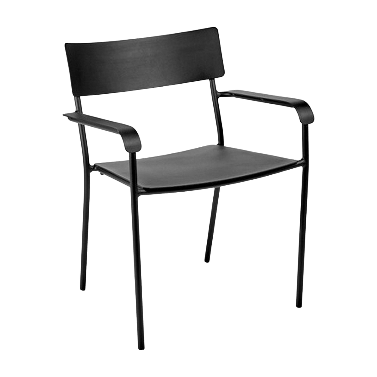 Chaise en aluminium avec accoudoirs noir August - Serax - The Cool Republic