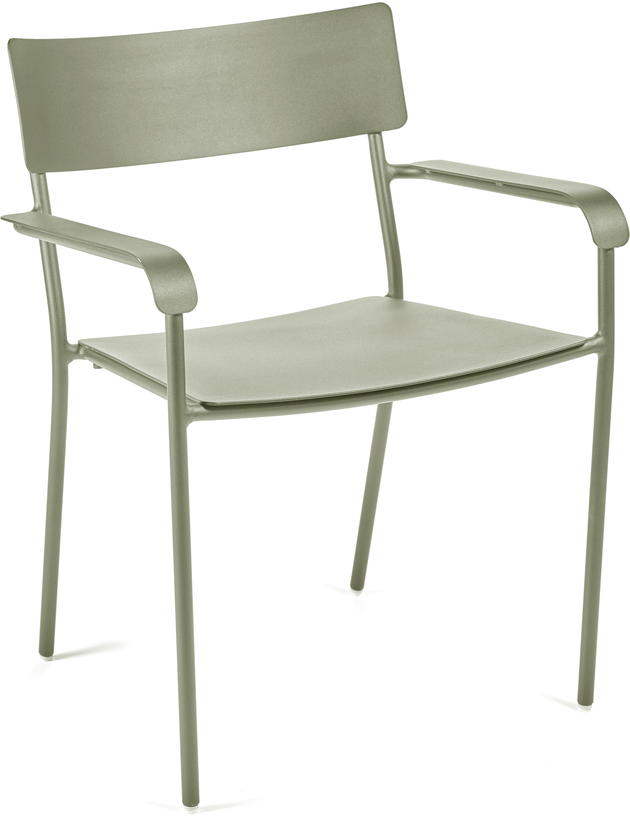 Chaise en aluminium avec accoudoirs vert August - Serax - The Cool Republic