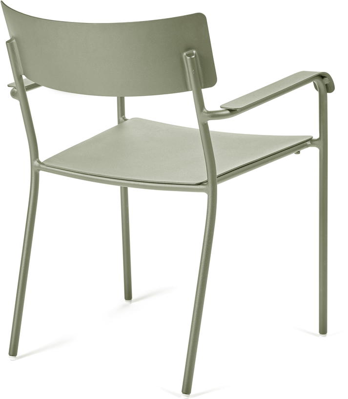 Chaise en aluminium avec accoudoirs vert August - Serax - The Cool Republic