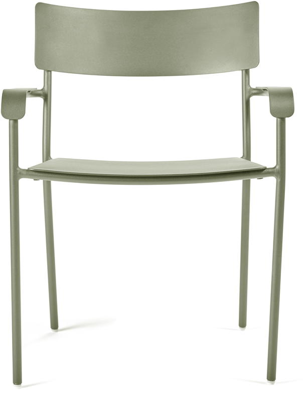 Chaise en aluminium avec accoudoirs vert August - Serax - The Cool Republic