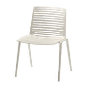 Chaise en aluminium blanc crème 56 x 57 cm Zebra - Fast Spa - The Cool Republic