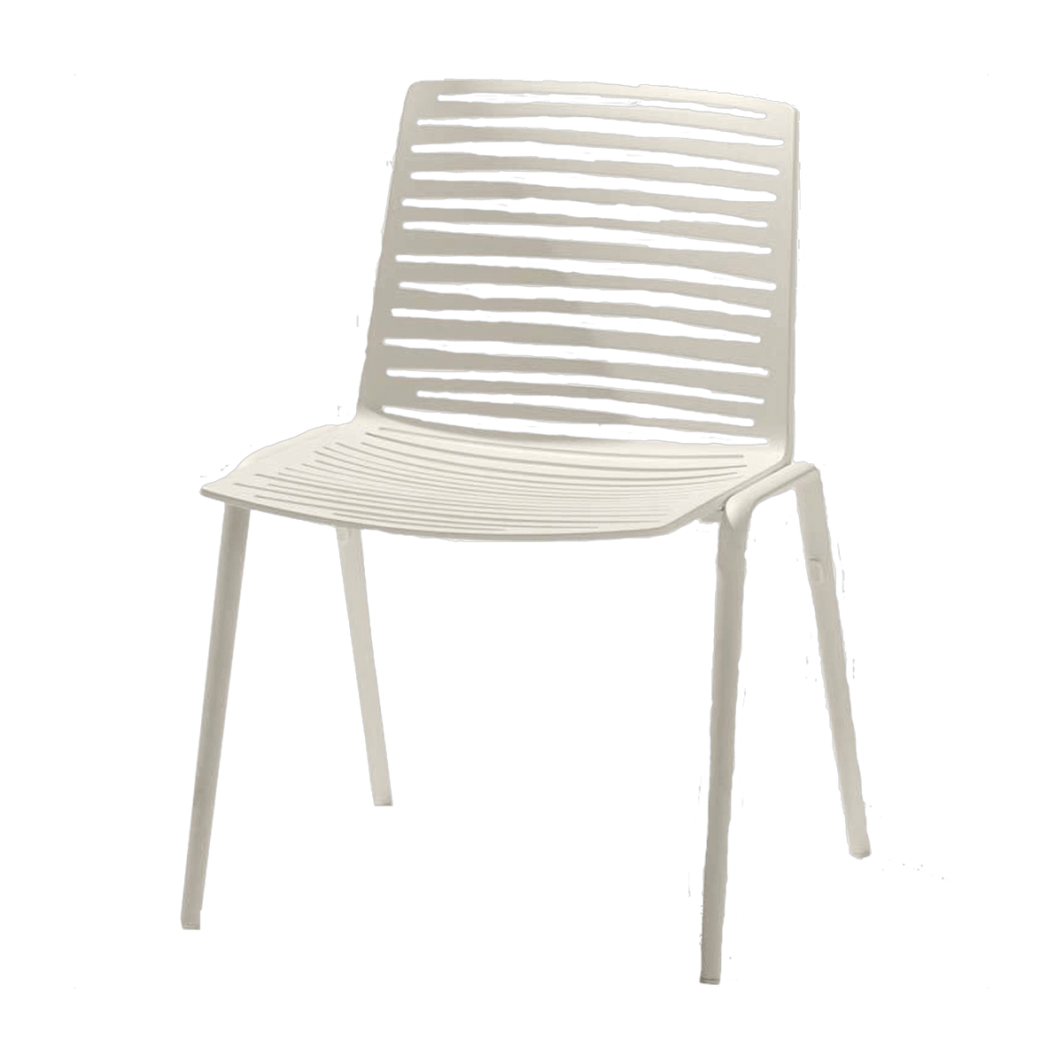 Chaise en aluminium blanc crème 56 x 57 cm Zebra - Fast Spa - The Cool Republic