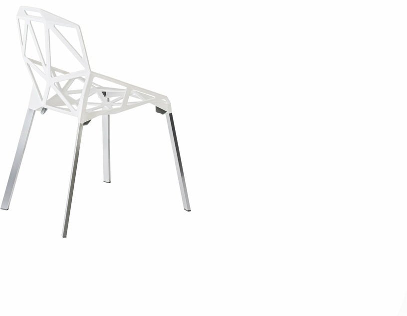 Chaise en aluminium blanc pieds gris One - Magis - The Cool Republic