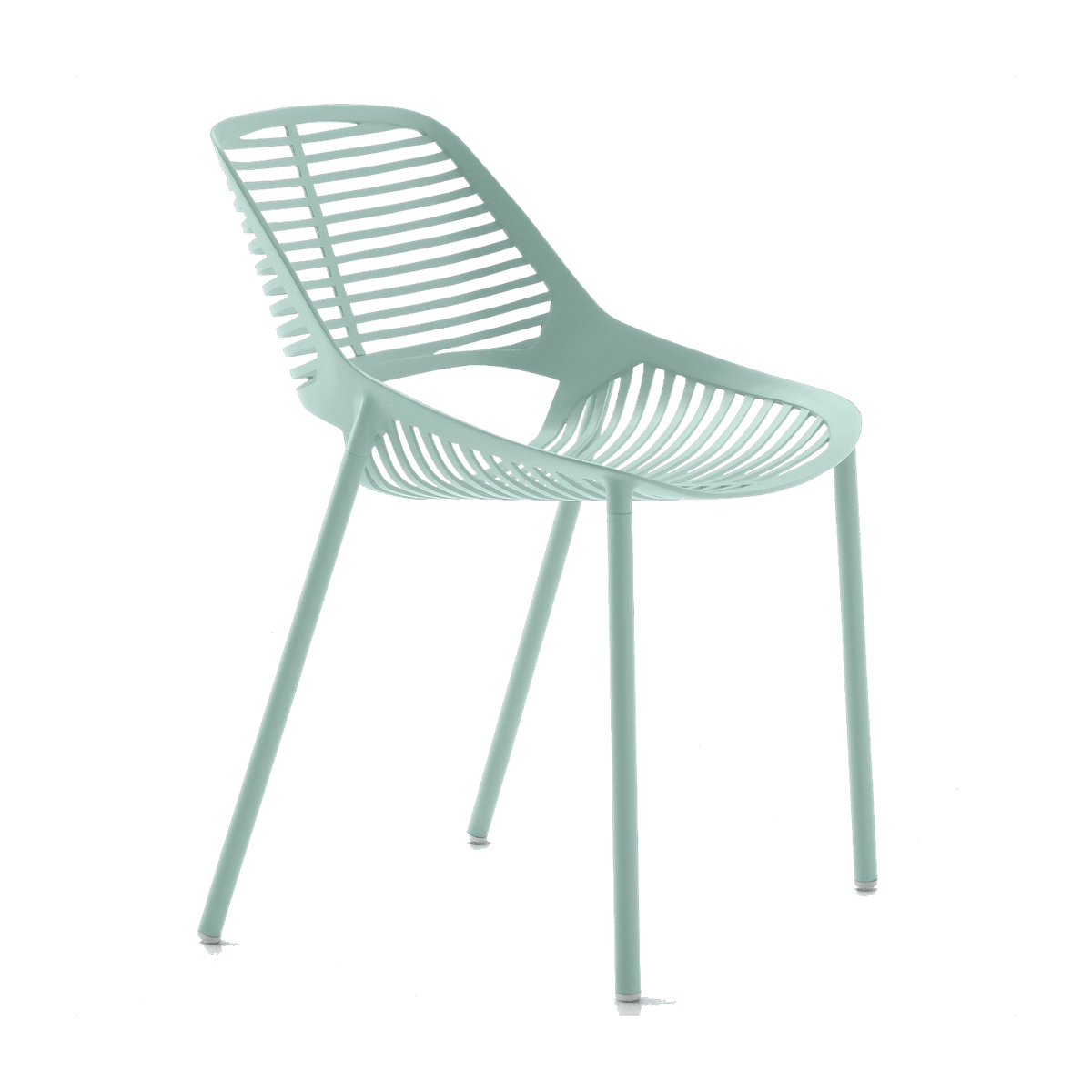 Chaise en aluminium bleu clair 51 x 51 cm Niwa - Fast Spa - The Cool Republic
