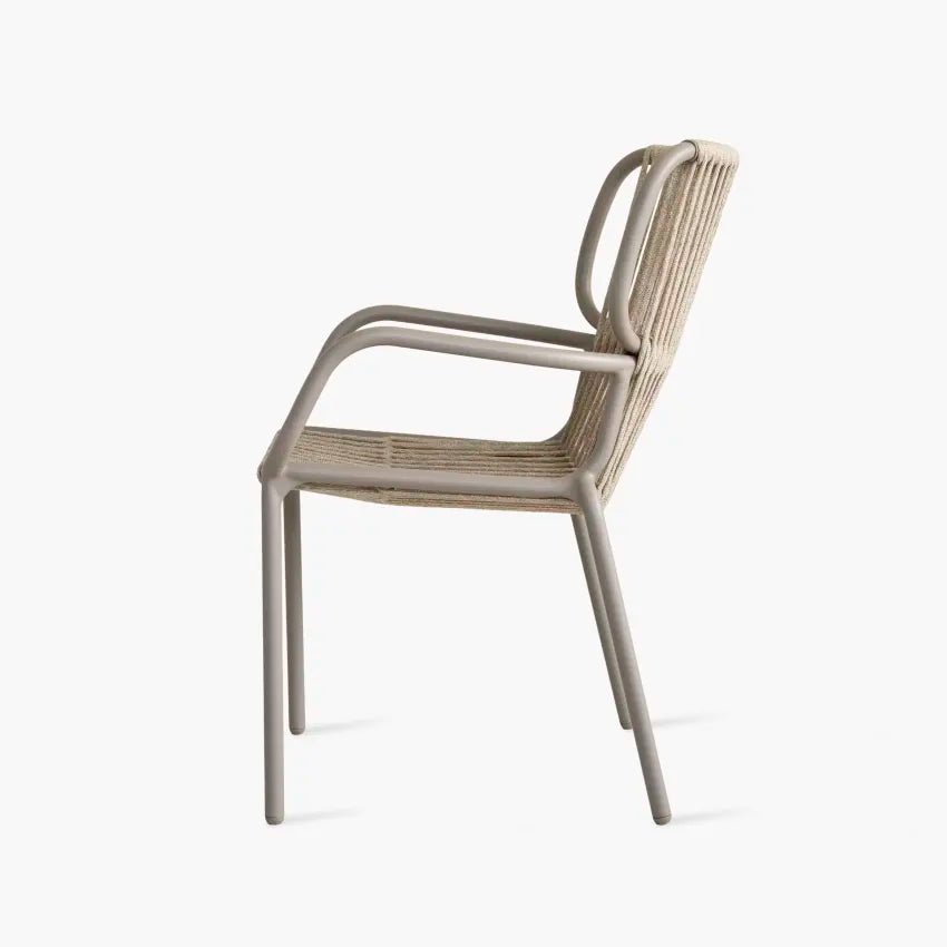 Chaise en aluminium thermolaqué et corde sable 59x90cm Ribbon - Vincent Sheppard - The Cool Republic