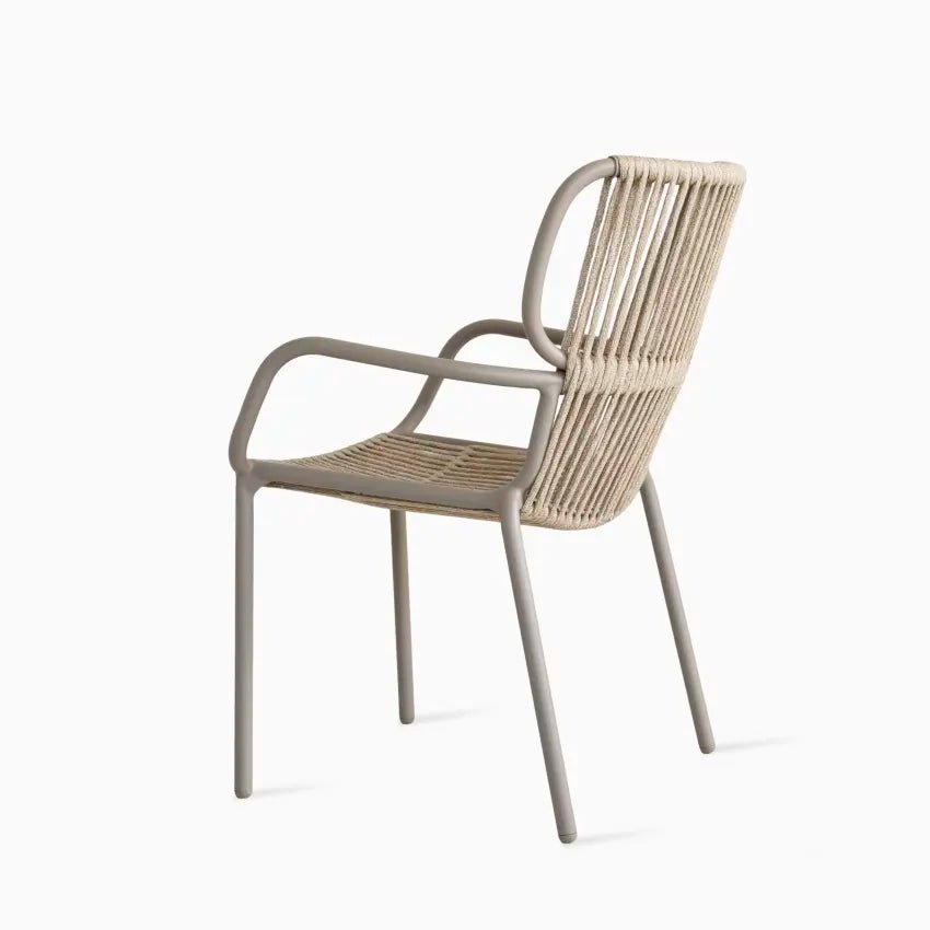 Chaise en aluminium thermolaqué et corde sable 59x90cm Ribbon - Vincent Sheppard - The Cool Republic
