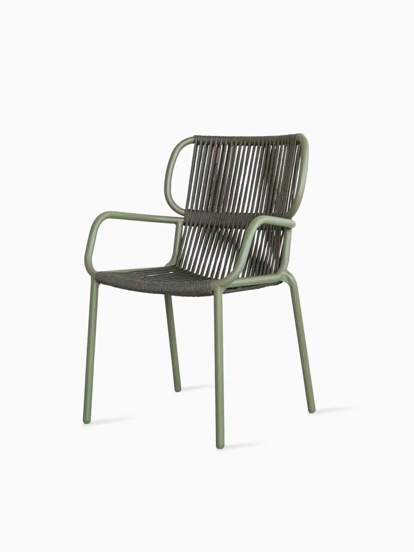 Chaise en aluminium thermolaqué et corde vert 59x90cm Ribbon - Vincent Sheppard - The Cool Republic