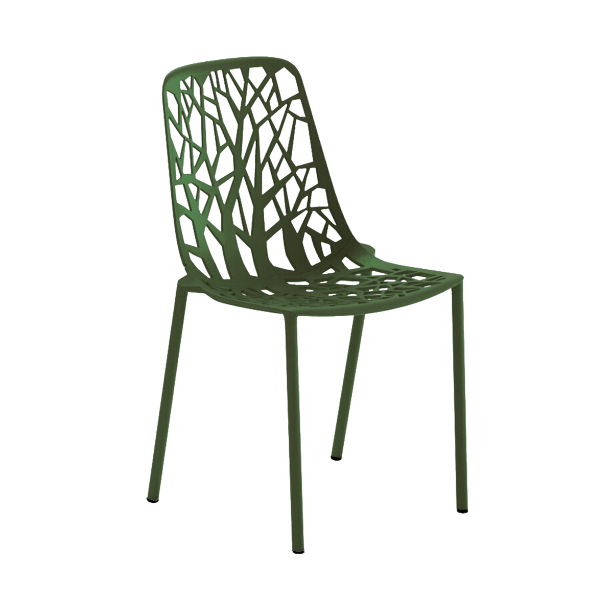 Chaise en aluminium vert 53 x 48 cm Forest - Fast Spa - The Cool Republic