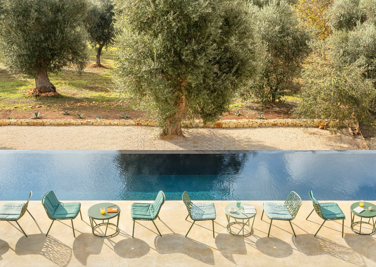 Chaise en aluminium vert 53 x 48 cm Forest - Fast Spa - The Cool Republic