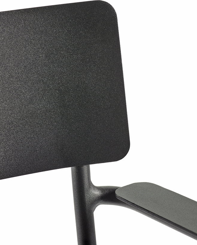 Chaise en aluminum avec accoudoirs noir - Serax - The Cool Republic