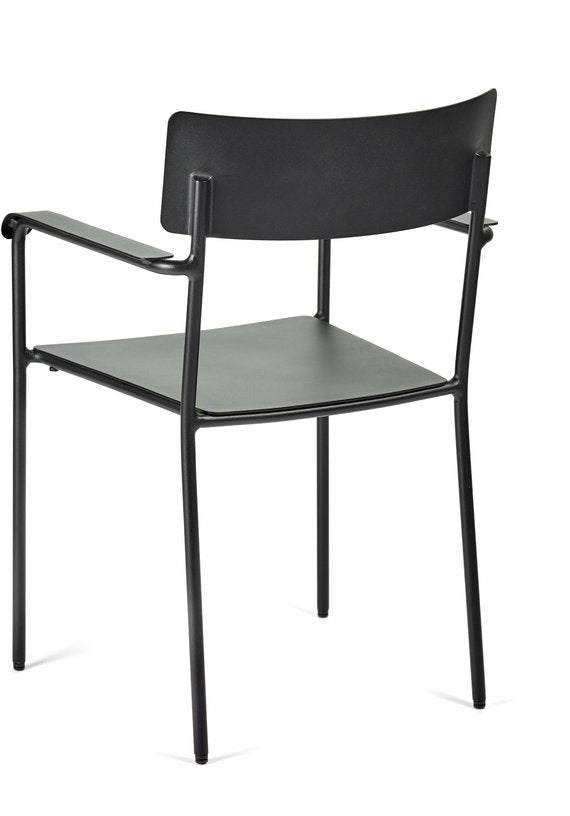 Chaise en aluminum avec accoudoirs noir - Serax - The Cool Republic