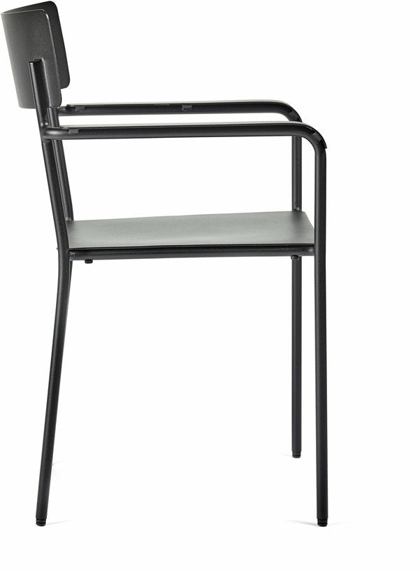 Chaise en aluminum avec accoudoirs noir - Serax - The Cool Republic