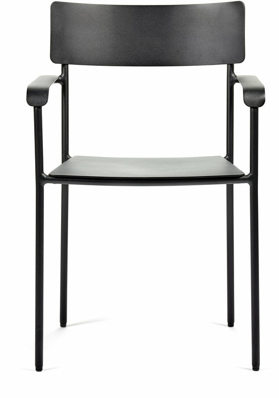 Chaise en aluminum avec accoudoirs noir - Serax - The Cool Republic